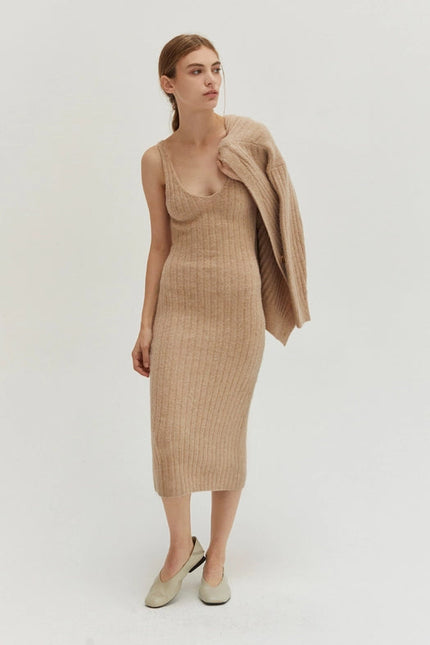 Mave Brushed Ribbed Sweater Dress Two-Piece Set