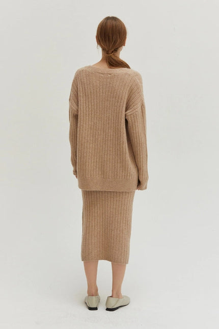 Mave Brushed Ribbed Sweater Dress Two-Piece Set