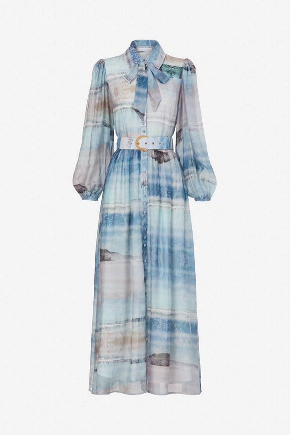 Maxi Shirt Dress - Light Blue Ocean