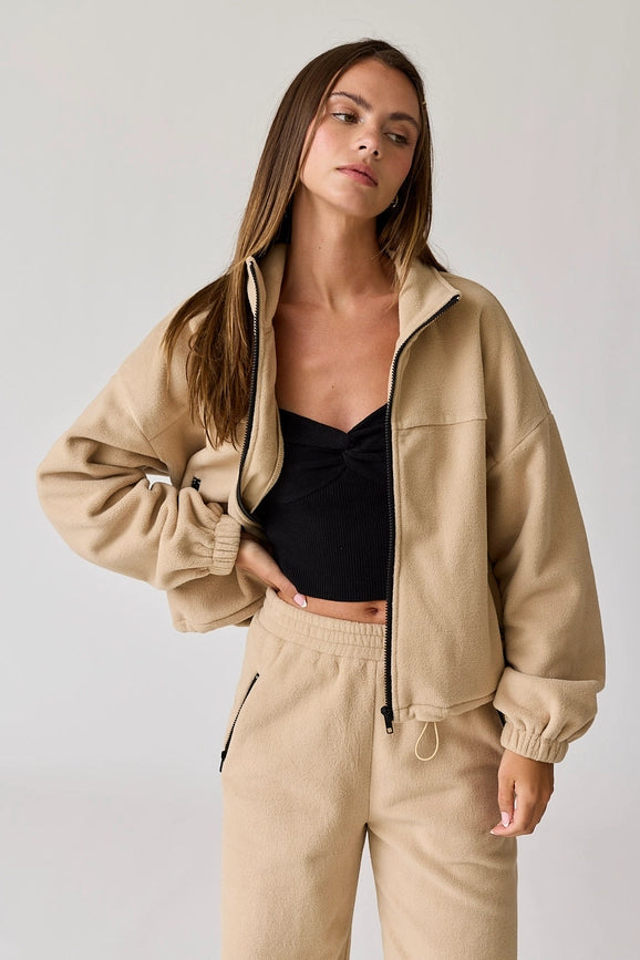 Maya Fleece Jacket Tan