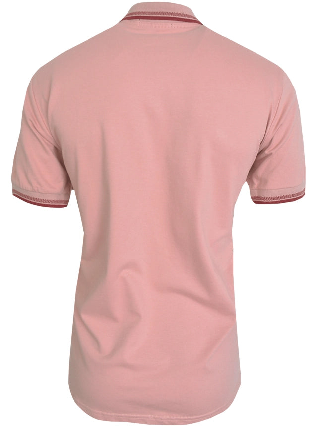 Men Polo T-shirt Light Red-T-shirts For Men-Spazio-Urbanheer