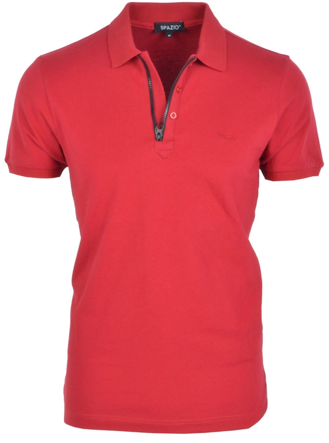 Men Polo T-shirt-T-shirts For Men-Spazio-S-Red-Urbanheer