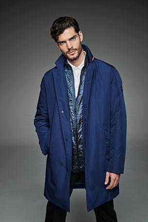 Men Semi-fitted cut parka TRAVELLER Navy