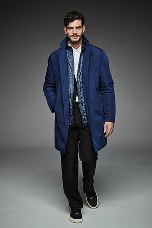 Men Semi-fitted cut parka TRAVELLER Navy