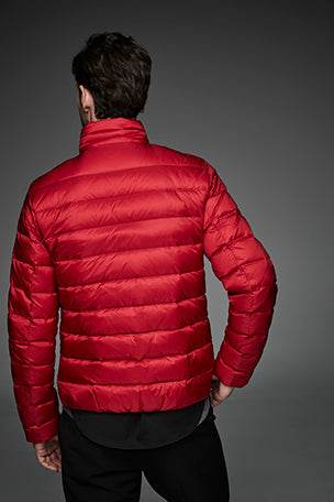 Men Short bomber style down jacket MURRAY Rojo