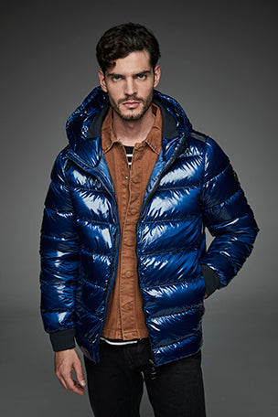 Men Short down jacket DWAYNE Blue