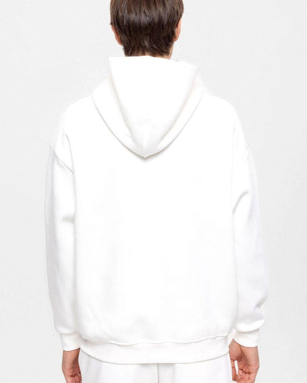 Men's Ecru Oversize Hooded Sweatshirt