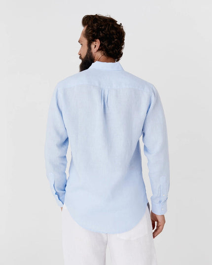 Men's Linen Shirt Perugia in Sky Blue