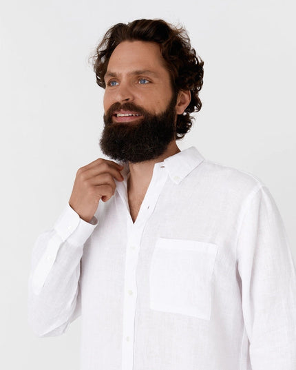 Men's Linen Shirt Perugia in White