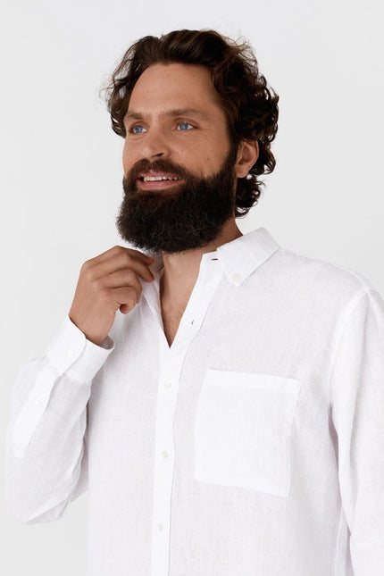 Men's Linen Shirt Perugia in White