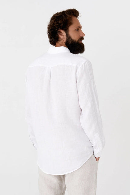 Men's Linen Shirt Perugia in White