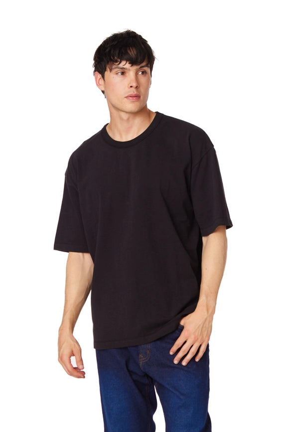 Men's Oversized Cotton Short Sleeve T-Shirt Black