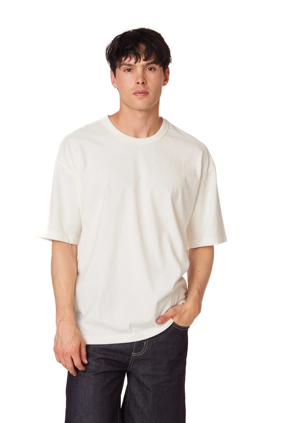 Men's Oversized Cotton Short Sleeve T-Shirt Off-White