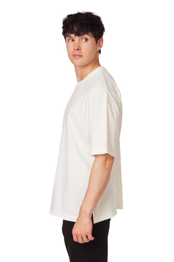 Men's Oversized Cotton Short Sleeve T-Shirt Off-White