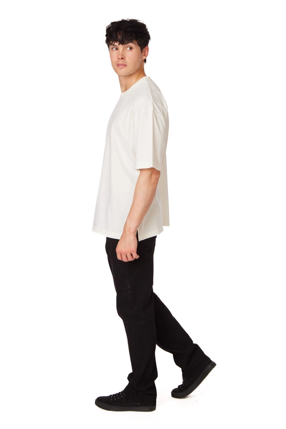 Men's Oversized Cotton Short Sleeve T-Shirt Off-White