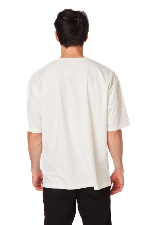 Men's Oversized Cotton Short Sleeve T-Shirt Off-White