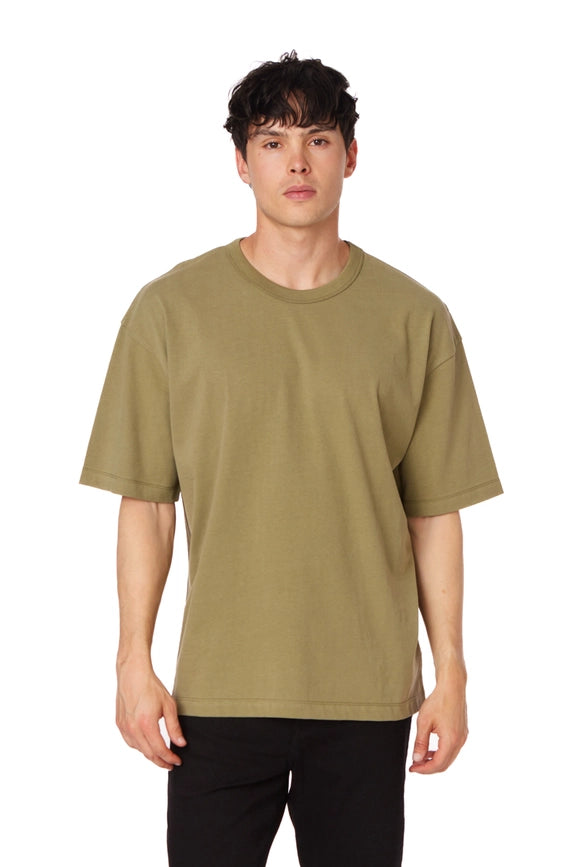 Men's Oversized Cotton Short Sleeve T-Shirt Olive