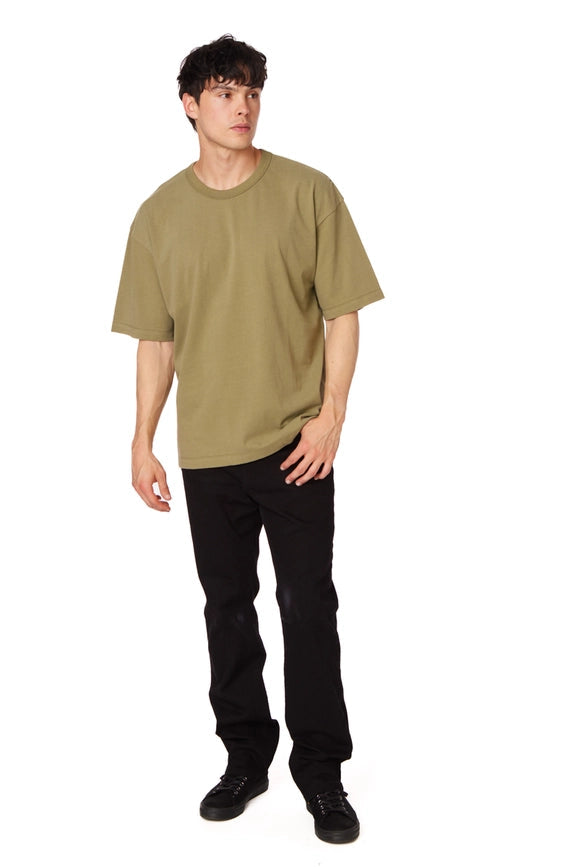 Men's Oversized Cotton Short Sleeve T-Shirt Olive