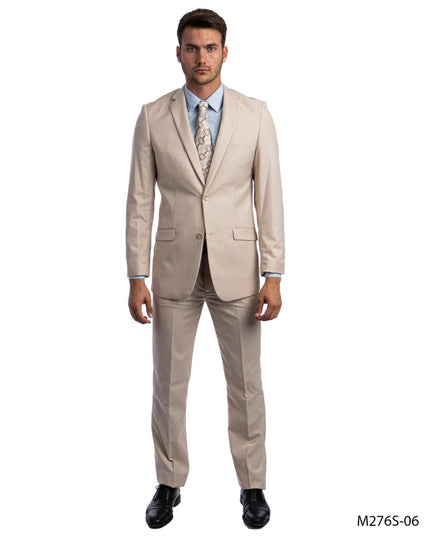 Mens Suits 2PC-Suit & Dress Pants Tan Slim Fit