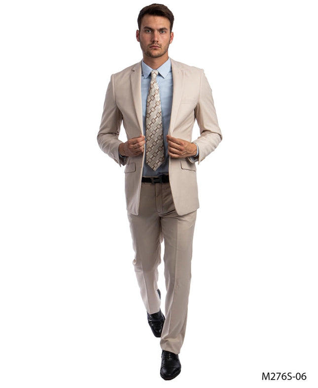 Mens Suits 2PC-Suit & Dress Pants Tan Slim Fit