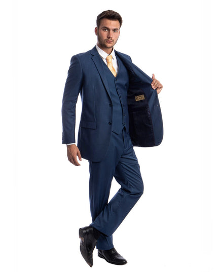 Mens Suits, 3-PC Modern Fit,Indigo Blue