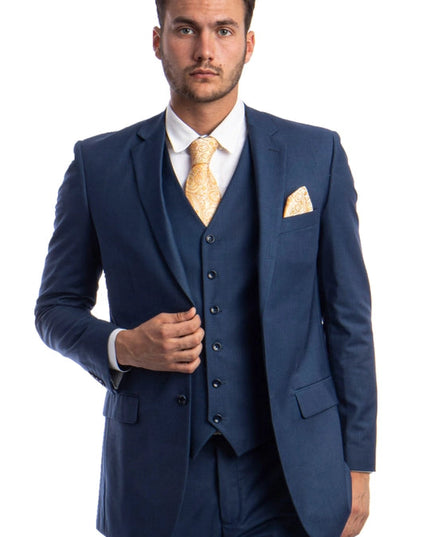 Mens Suits, 3-PC Modern Fit,Indigo Blue