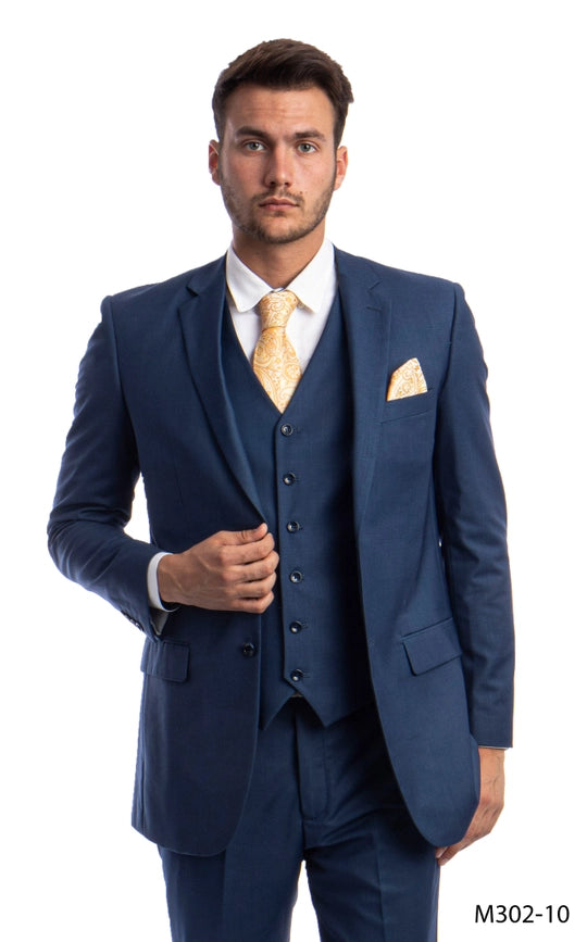 Mens Suits, 3-PC Modern Fit,Indigo Blue