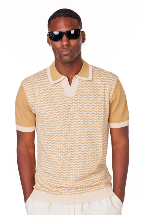 Men's Textured Polo Shirt  (A31113)