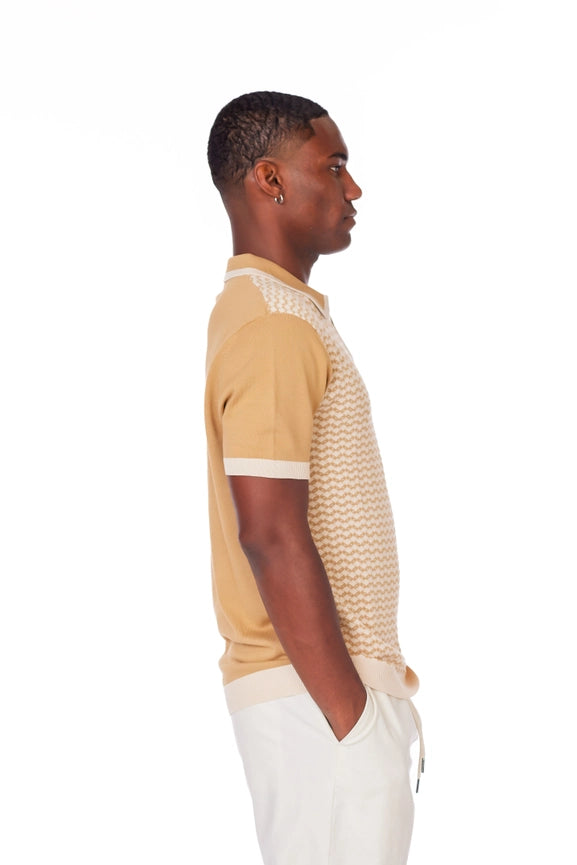 Men's Textured Polo Shirt  (A31113)