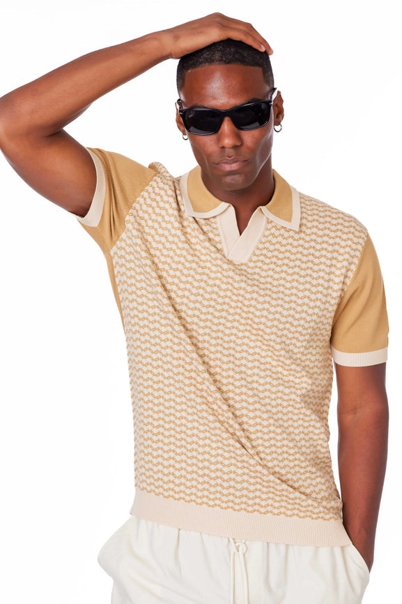 Men's Textured Polo Shirt  (A31113)