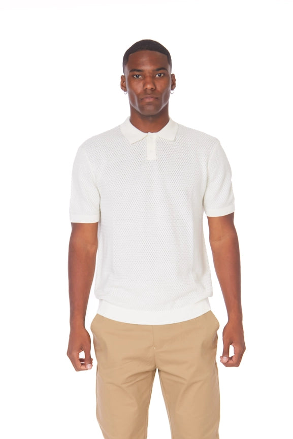 Men's Textured Polo Shirt  ( S2300102) (Beige)