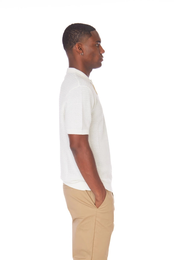 Men's Textured Polo Shirt  ( S2300102) (Beige)