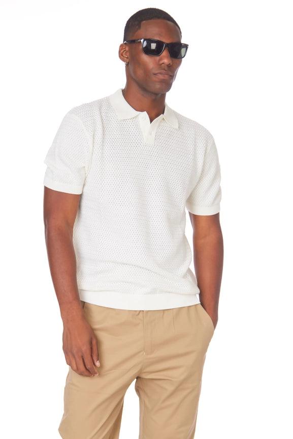 Men's Textured Polo Shirt  ( S2300102) (Beige)