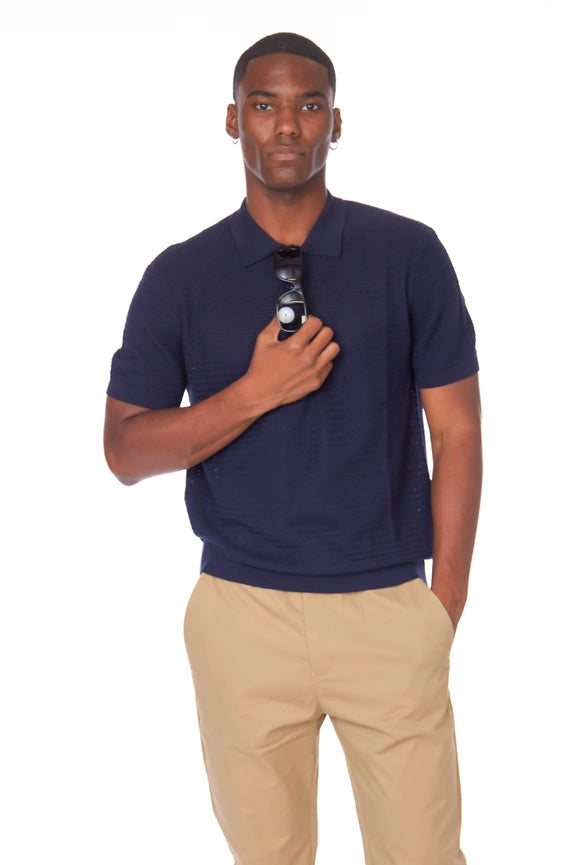 Men's Textured Polo Shirt  (S2300102)