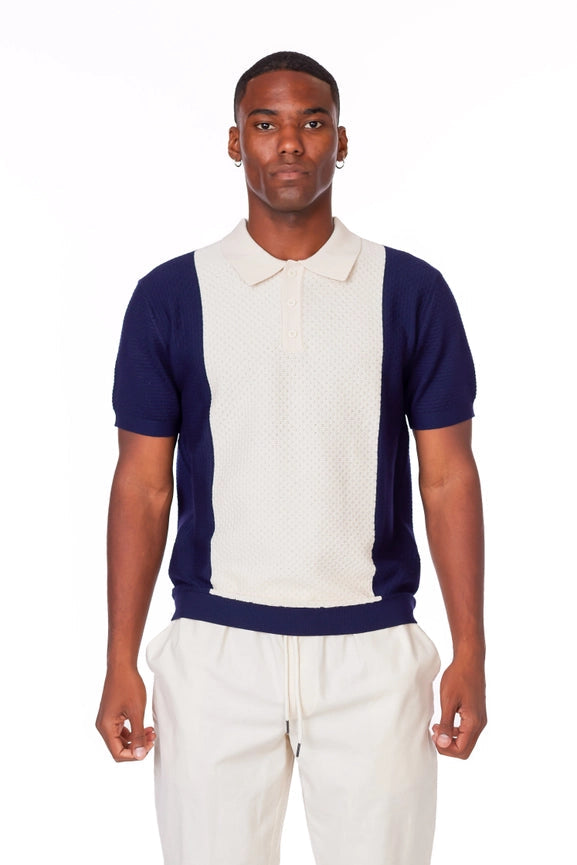 Men's Textured Polo Shirt (S4075)