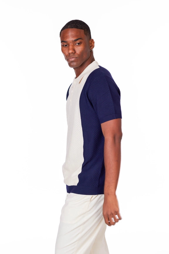 Men's Textured Polo Shirt (S4075)