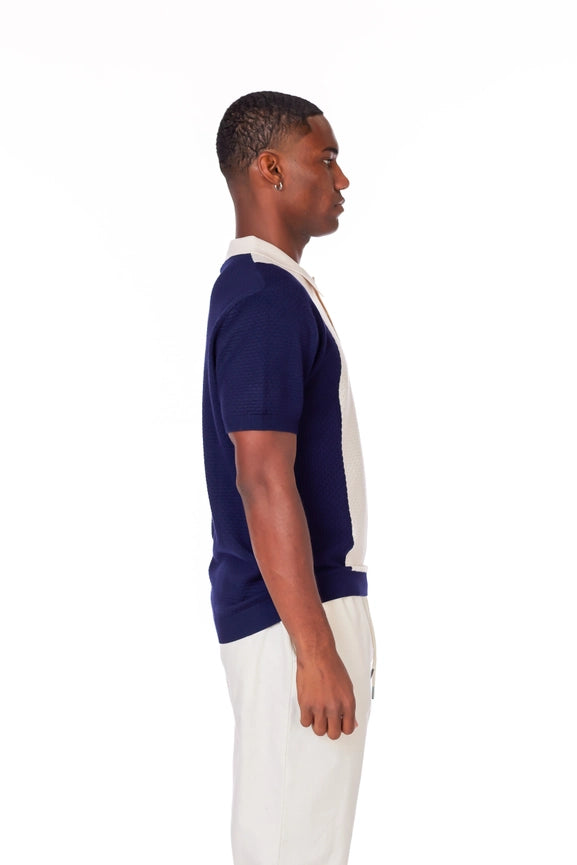 Men's Textured Polo Shirt (S4075)