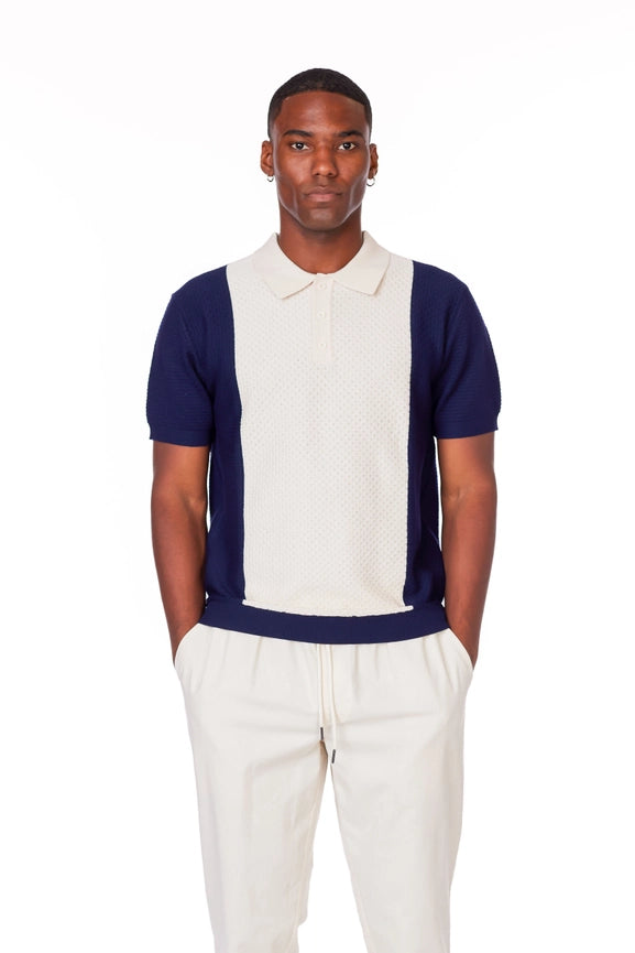 Men's Textured Polo Shirt (S4075)