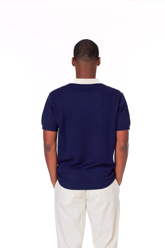 Men's Textured Polo Shirt (S4075)