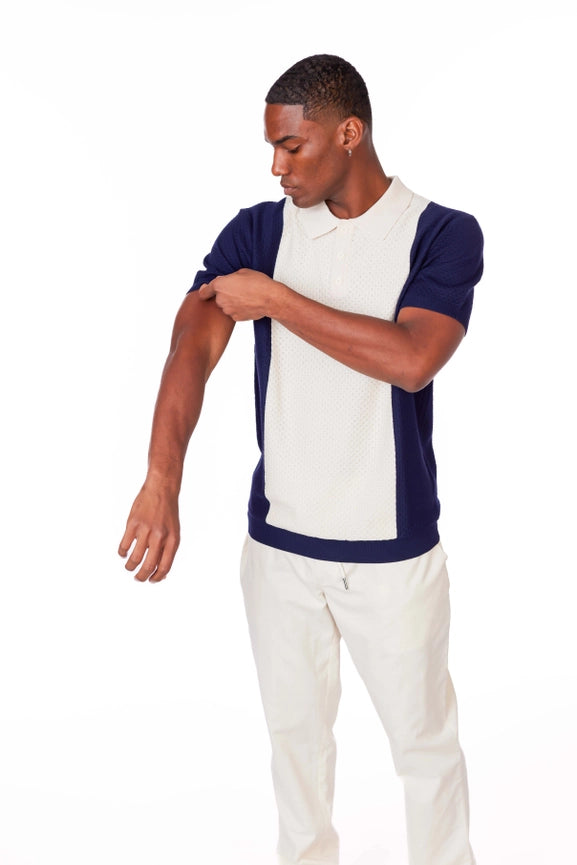 Men's Textured Polo Shirt (S4075)