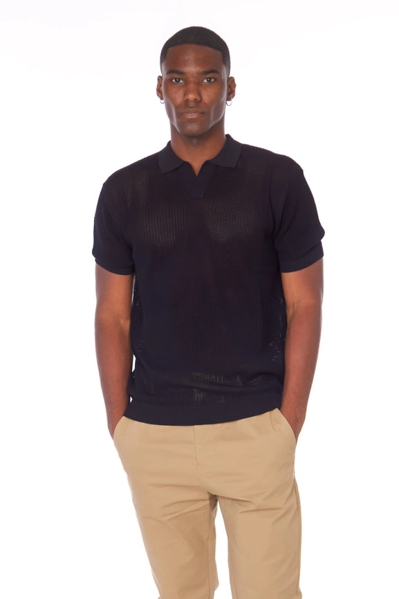 Men's Textured Polo Shirt (S4092)