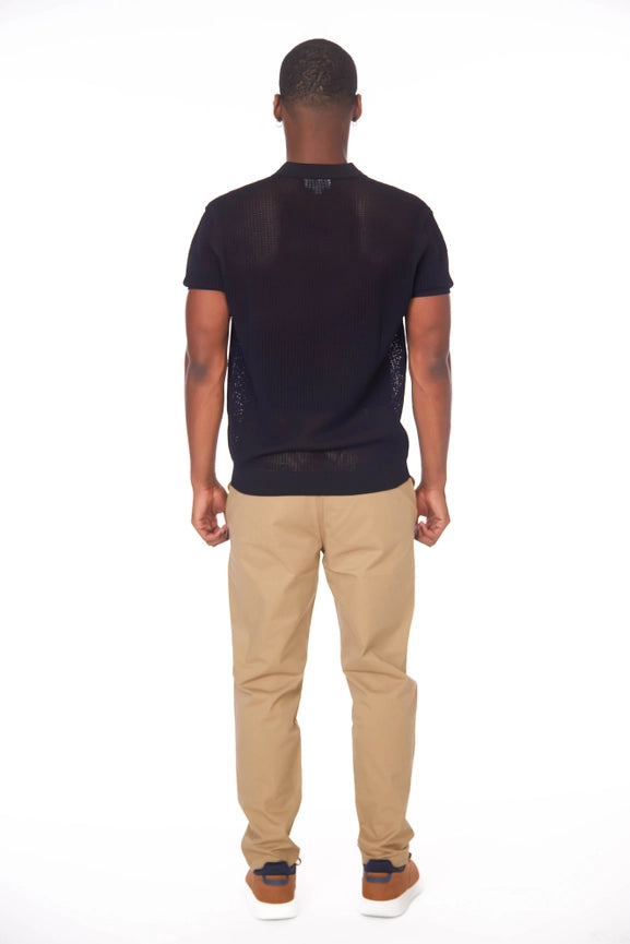 Men's Textured Polo Shirt (S4092)