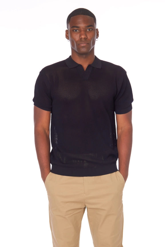 Men's Textured Polo Shirt (S4092)