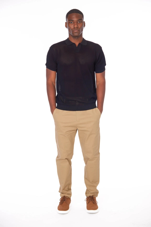 Men's Textured Polo Shirt (S4092)