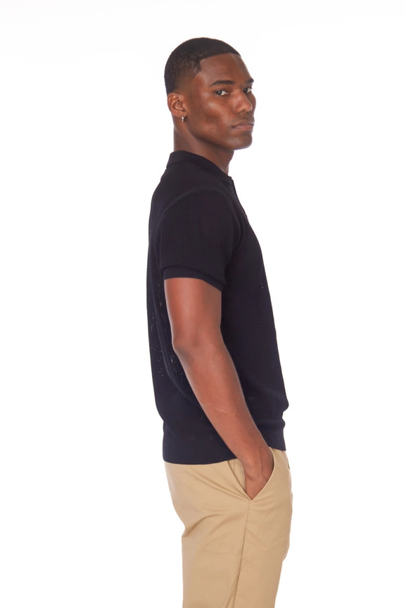 Men's Textured Polo Shirt (S4092)