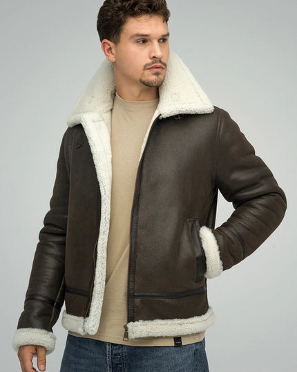 Merino Shearling Jacket For Men brown