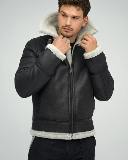 Merino Shearling Jacket For Men grey