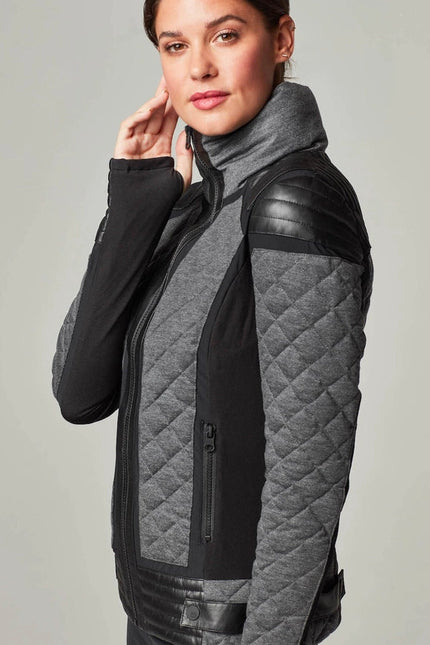 Mesh Inset Moto Puffer - Down Filled