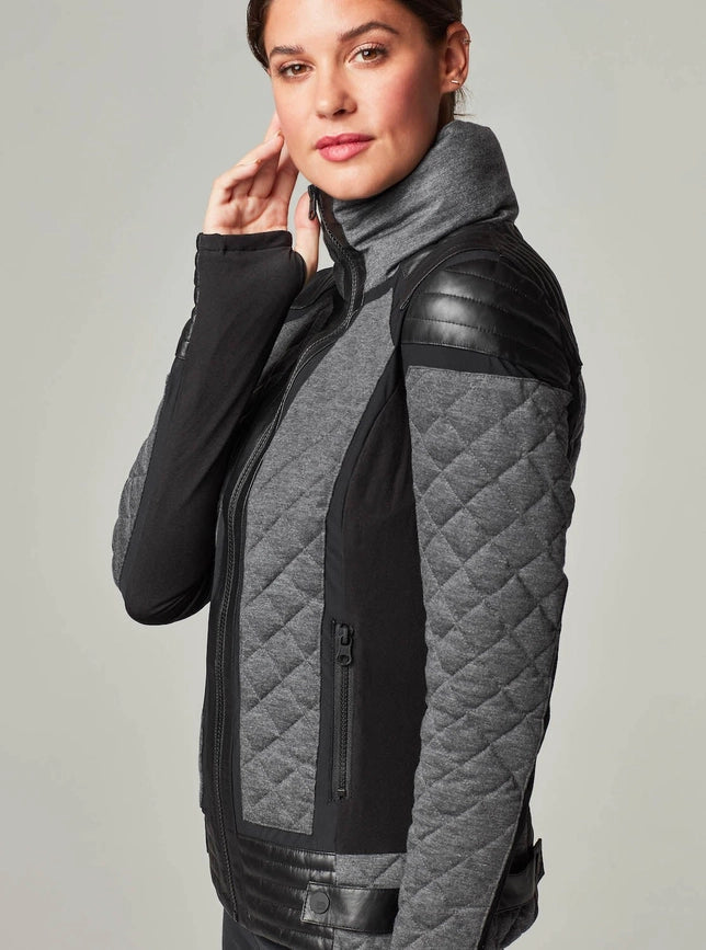 Mesh Inset Moto Puffer - Down Filled