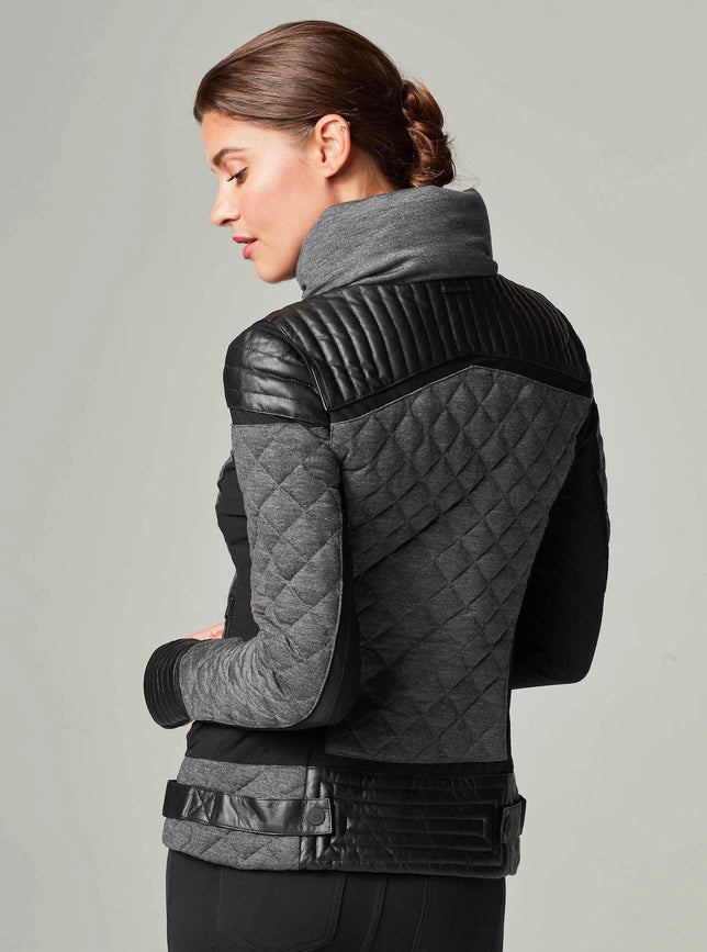 Mesh Inset Moto Puffer - Down Filled